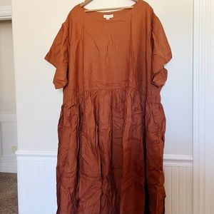 NWT Burnt-Orange Babydoll Dress 4XL Tradlands Nico Dress